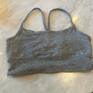 grey and blue reversible ivivva sports bra
